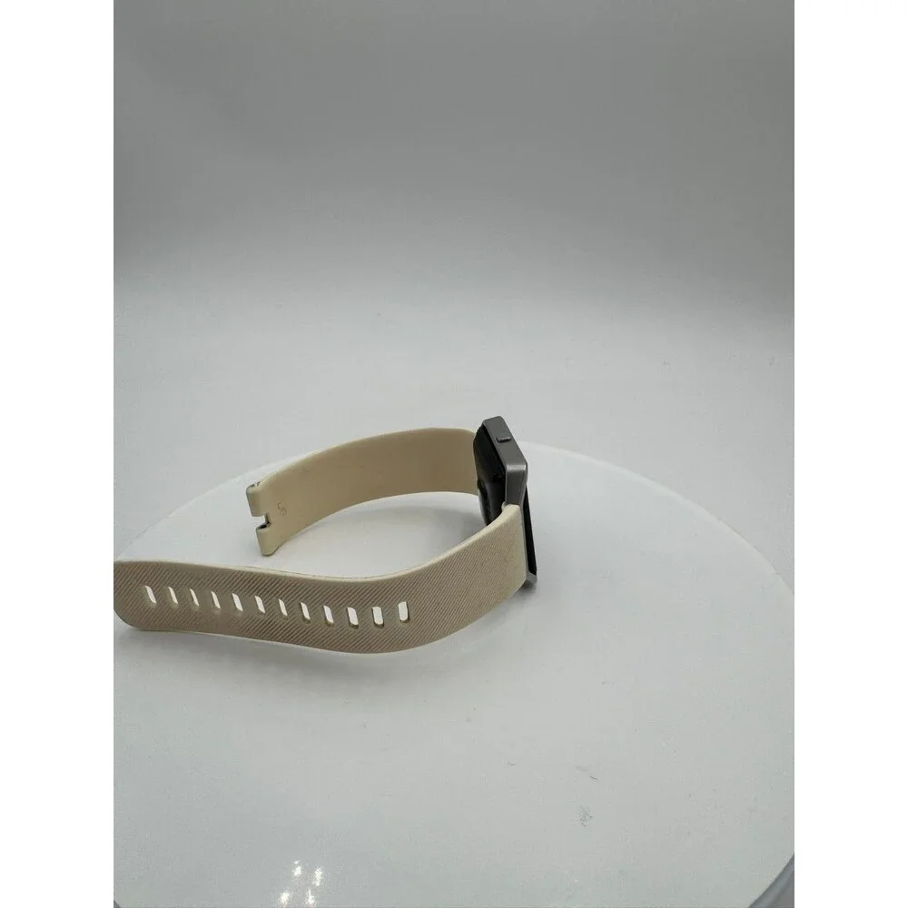 Fitbit Blaze Smart Fitness Watch Silver Case White Band Tested